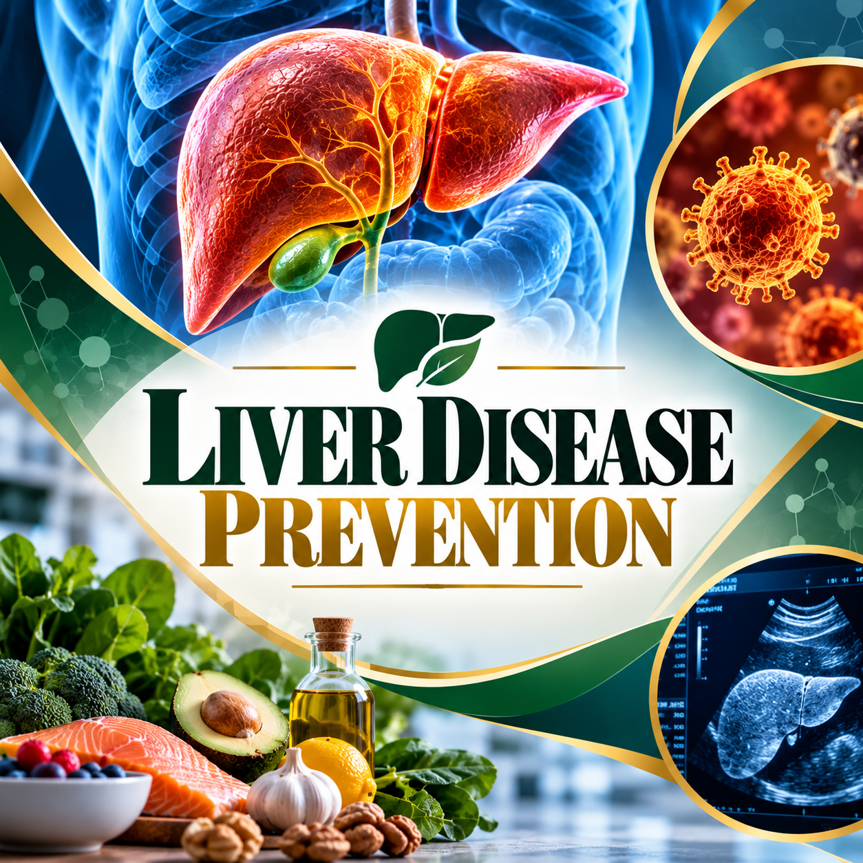 Liver Disease Prevention Health Poster